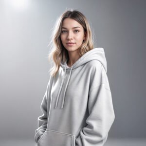 Hooded Big Pullover Designers Gray Remix