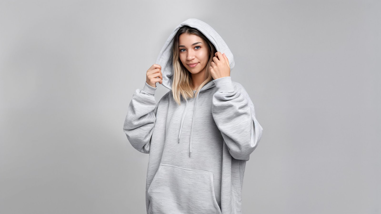 Hooded Big Pullover Designers Gray Remix - Image 2